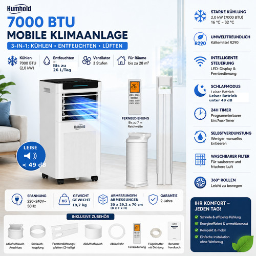 7000btu mobiles klimagerät - 7000btu,