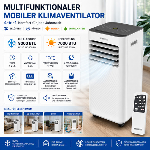 9000 btu mobile klimaanlage - mobile,